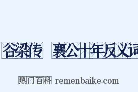 谷梁传·襄公十年反义词是什么意思的图片